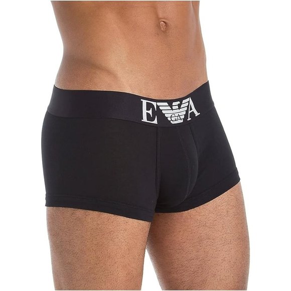 Emporio Armani Men's Essentials Stretch Cotton Trunk 110852 M Black - Picture 1 of 2